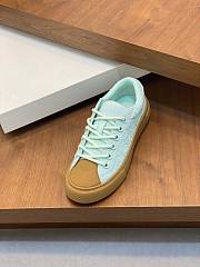 Dior B33 Sneaker Light Green Dyed Cotton with Dior Oblique Motif - 5