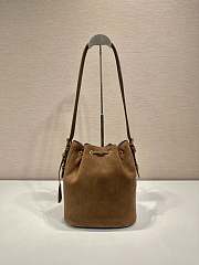 Prada Re-Edition 1978 Bucket Bag Suede Brown - 25x22x13cm - 6