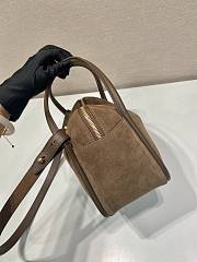 Prada Darling Suede Handbag Brown - 25x18x10.5cm - 5