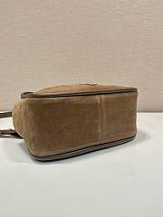 Prada Darling Suede Handbag Brown - 25x18x10.5cm - 6