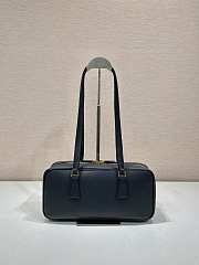 Prada Saffiano Lux Bauletto Bag Leather Black - 30x14x8.5cm - 3