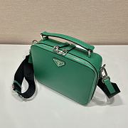 Medium Prada Brique Saffiano Leather Bag Green - 22x16x6cm - 4