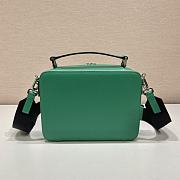 Medium Prada Brique Saffiano Leather Bag Green - 22x16x6cm - 5