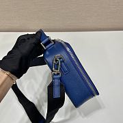 Medium Prada Brique Saffiano Leather Bag Blue - 22x16x6cm - 6