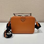 Medium Prada Brique Saffiano Leather Bag Orange - 22x16x6cm - 6