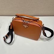 Medium Prada Brique Saffiano Leather Bag Orange - 22x16x6cm - 3