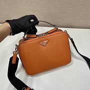 Medium Prada Brique Saffiano Leather Bag Orange - 22x16x6cm - 4