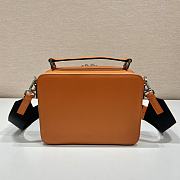 Medium Prada Brique Saffiano Leather Bag Orange - 22x16x6cm - 2