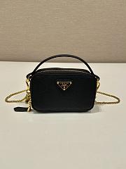 Prada Black Saffiano Leather Mini-pouch - 11x6.5x2.5cm - 1