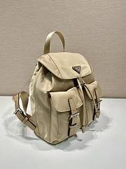 Prada Small Re-Nylon Backpack Beige - 28x23.5x12cm - 5