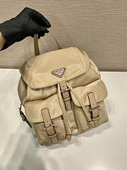 Prada Small Re-Nylon Backpack Beige - 28x23.5x12cm - 2