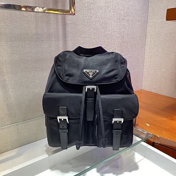 Prada Small Re-Nylon Backpack Black - 28x23.5x12cm