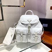 Prada Re-Nylon Medium Backpack With Pouch White - 30x32x15cm - 1