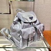 Prada Re-Nylon Medium Backpack With Pouch Gray - 30x32x15cm - 6