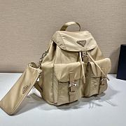 Prada Re-Nylon Medium Backpack With Pouch Beige - 30x32x15cm - 4