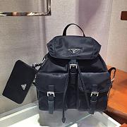 Prada Re-Nylon Medium Backpack With Pouch Black - 30x32x15cm - 5