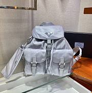 Prada Re-Nylon Medium Backpack With Pouch Gray - 30x32x15cm - 1