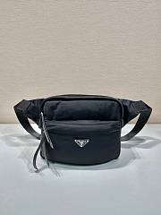 Prada Re-Nylon and Saffiano Leather Belt Bag Black - 26x20x10cm - 2