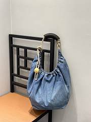 Loewe Medium Squeeze Bag in Washed Denim - 34x33x13.5cm - 5