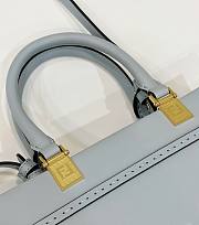 Fendi Sunshine Small Blue Leather Shopper - 25.5x12x22.5cm - 3