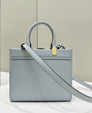 Fendi Sunshine Small Blue Leather Shopper - 25.5x12x22.5cm - 2