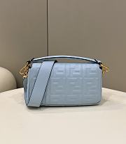 Baguette Light Blue Nappa Leather Bag - 27x15x6cm - 2