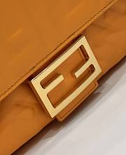 Fendi Baguette Light Orange Nappa Leather Bag - 27x15x6cm - 4