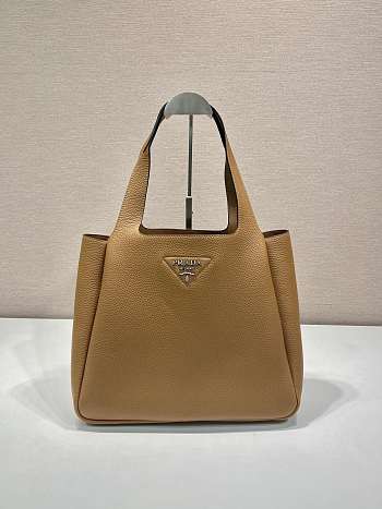 Prada Large Leather Tote Brown - 32x27x14cm