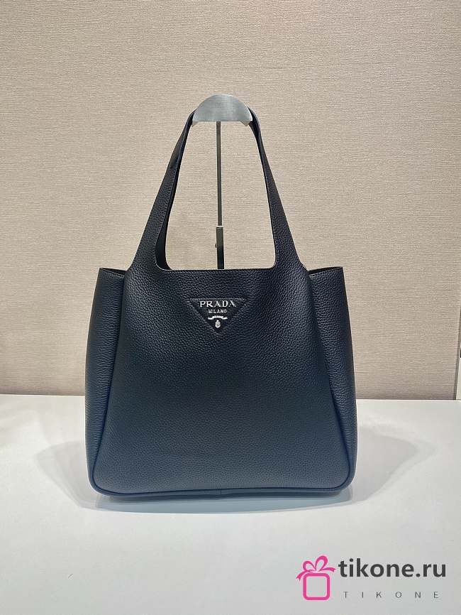 Prada Large Leather Tote Black - 32x27x14cm - 1