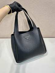 Prada Large Leather Tote Black - 32x27x14cm - 3