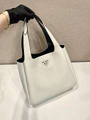 Prada Large Leather Tote White - 32x27x14cm - 2