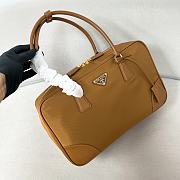 Prada Re Edition 1978 Large Re Nylon And Saffiano Leather Two Handle Bag Brown- 35x21x10cm - 6