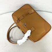 Prada Re Edition 1978 Large Re Nylon And Saffiano Leather Two Handle Bag Brown- 35x21x10cm - 5