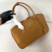 Prada Re Edition 1978 Large Re Nylon And Saffiano Leather Two Handle Bag Brown- 35x21x10cm - 2