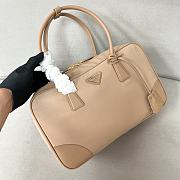 Prada Re Edition 1978 Large Re Nylon And Saffiano Leather Two Handle Bag Beige - 35x21x10cm - 5