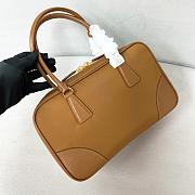 Prada Re Edition 1978 Medium Re Nylon And Saffiano Leather Two Handle Bag Brown - 30x17.5x9cm - 4