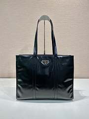 Prada Large Antique Nappa Leather Tote Black - 38x30x12cm - 1