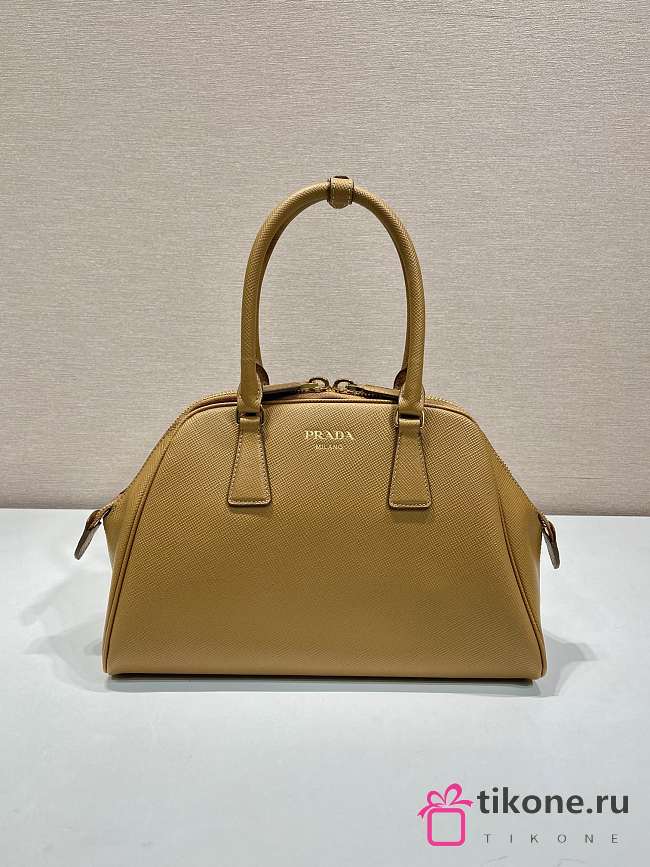 Prada Medium Saffiano Leather Bag Brown - 32x21.5x10.5cm - 1