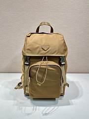 Prada Re-Nylon and Leather Backpack Brown - 45x27x15cm - 1