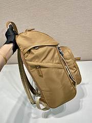 Prada Re-Nylon and Leather Backpack Brown - 45x27x15cm - 4