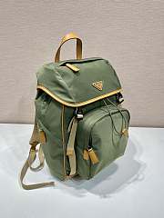 Prada Re-Nylon and Leather Backpack Green/ Brown - 45x27x15cm - 4