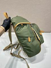 Prada Re-Nylon and Leather Backpack Green/ Brown - 45x27x15cm - 3