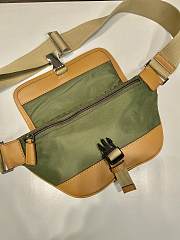 Prada Re-Nylon And Leather Shoulder Bag Green/ Brown - 18x15x5cm - 6