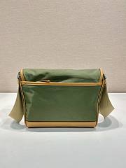 Prada Re-Nylon And Leather Shoulder Bag Green/ Brown - 20x18x10cm - 4