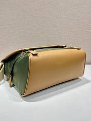 Prada Re-Nylon And Leather Shoulder Bag Green/ Brown - 30x28.5x14.5cm - 5