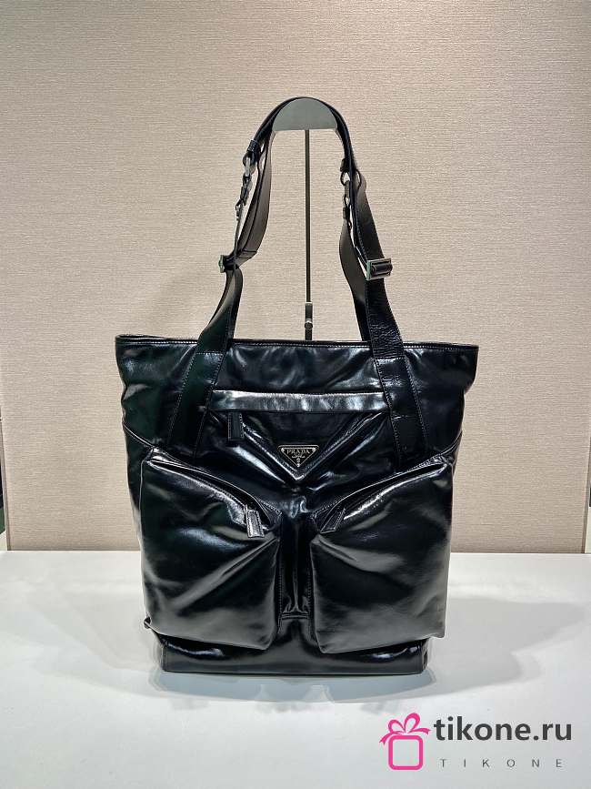 Prada Leather Tote Black - 42.5x31.5x16cm - 1