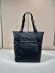 Prada Re-Nylon And Leather Tote Bag Black - 42.5x31.5x16cm - 2