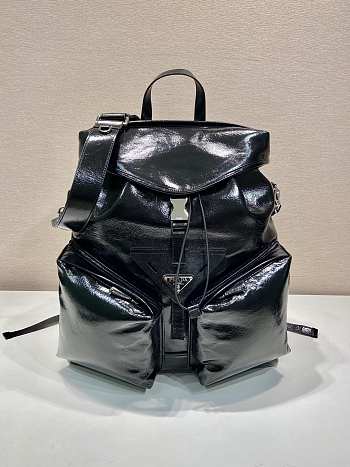 Prada Leather Backpack Black - 40x30x17cm