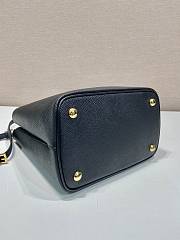 Prada Medium Saffiano Leather Prada Panier Bag Black - 22.5x21.5x13cm - 6