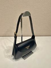 Prada Small Leather Shoulder Bag Black - 25x12x5.5cm - 3